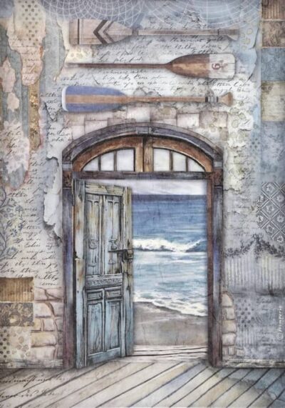 Stamperia Rice Paper A4 - Silent Sea - Door
