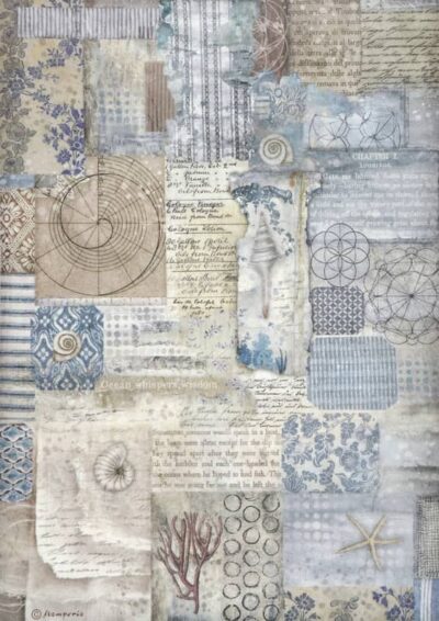 Stamperia Rice Paper A4 - Silent Sea - Texture