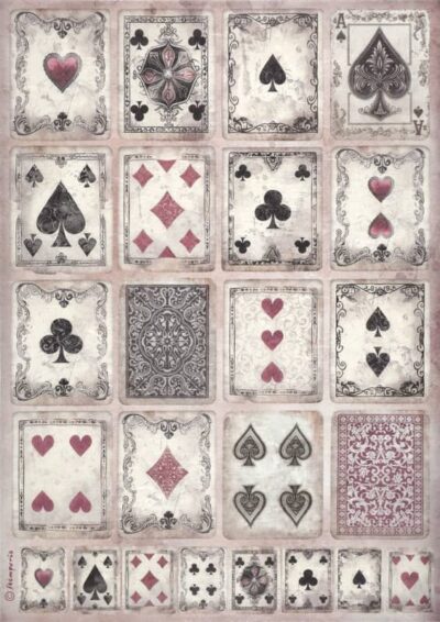 Stamperia Rice Paper A4 - Master of Magic - Cards - DFSA41006