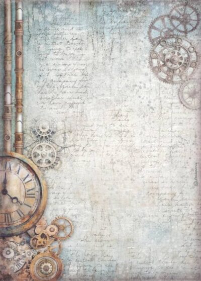 Stamperia Rice Paper A4 - Master of Magic - Clock - DFSA41010