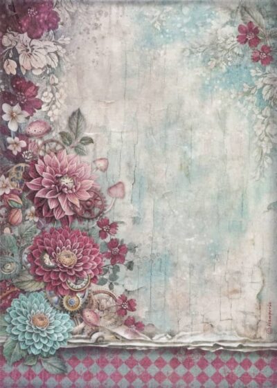 Stamperia Rice Paper A4 - Master of Magic - Peony - DFSA41011