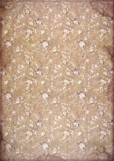 Stamperia A/3 Rice Paper - Lady Vagabond white flowers
