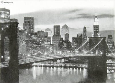 Stamperia Decoupage Rice Paper A4- New York by night - DFSA4021