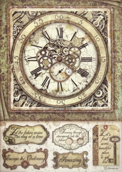 Rice Paper - Lady Vagabond clock with mechanisms - DFSA4519