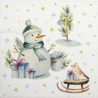 Paper Napkin - Lovely snowman