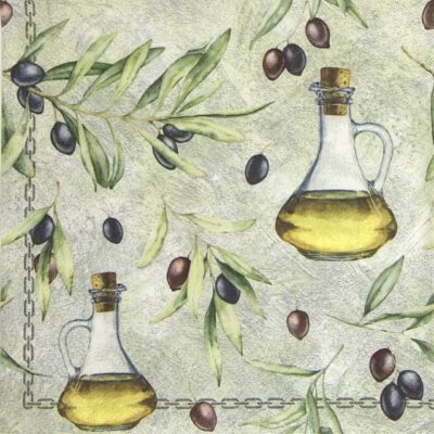 Single Paper Napkin - Black Olives