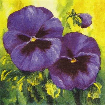 Single Decoupage Napkin - Violet Impressions Lilac