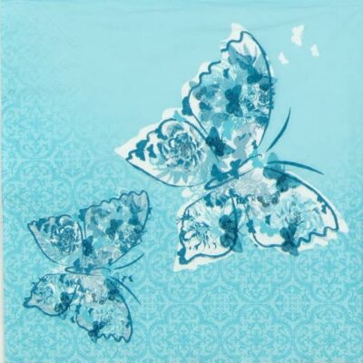 Paper Napkin - Papillons de Reve aqua