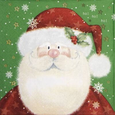 Paper Napkin - Saint Nick green