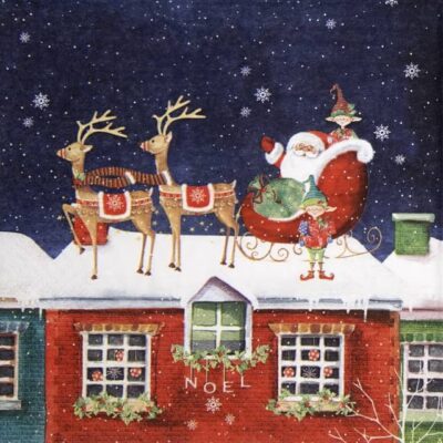 Lunch Napkins (20) - Santa Claus with Goblins