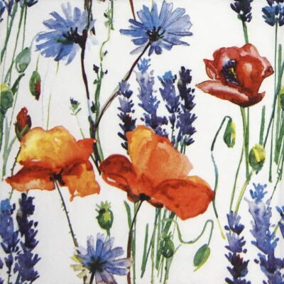 Single Decoupage Napkin - Wild Summer Flowers
