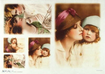 Rice Paper - Old Pictures Mom & her Daughter (22 x 32cm)