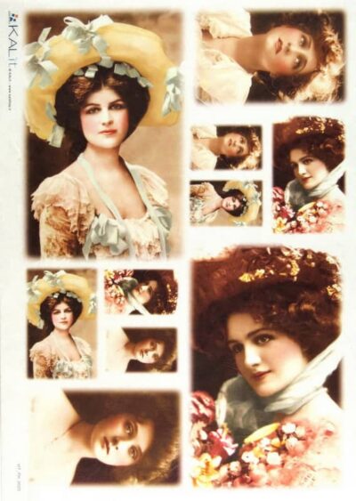 Rice Paper - Old Pictures Beautiful Lady (22 x 32cm)