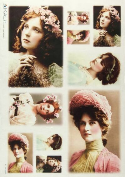 Rice Paper - Old Pictures Ladies (22 x 32cm)