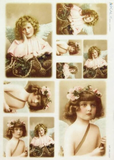 Rice Paper - Old Pictures Angels (22 x 32cm)