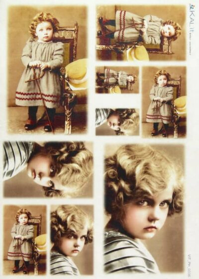 Rice Paper - Old Pictures Little Girl (22 x 32cm)