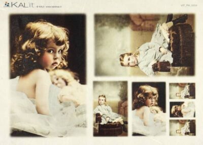 Rice Paper - Old Pictures Cute Girls (22 x 32cm)