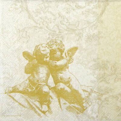 Cocktail Paper Napkin - Classic Angels Gold