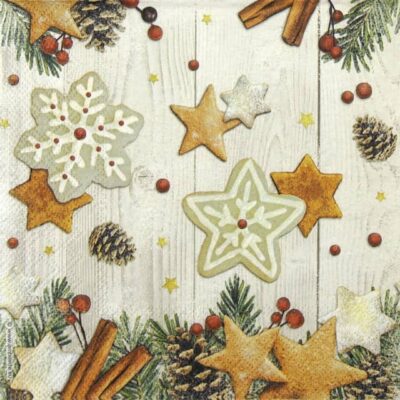 Cocktail Paper Napkin - Cookies Stars