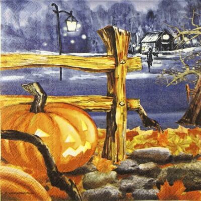 Single Paper Napkin - Jack-o'-Lantern