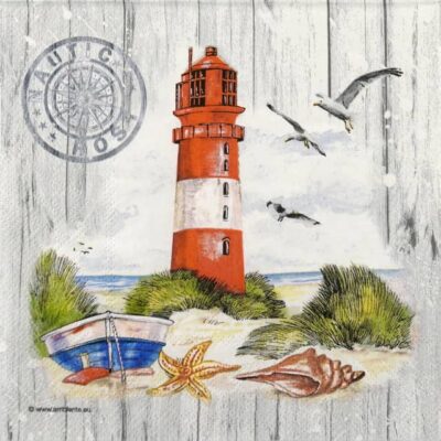 Cocktail Decoupage Napkin - Lighthouse