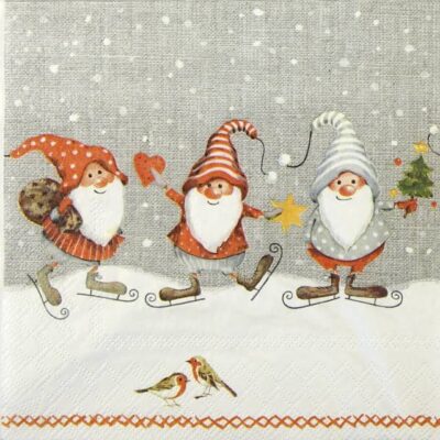 Single Paper Napkin - Skating Dwarfs