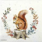 Single Decoupage Napkin - Storing For Winter