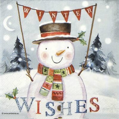 Single Paper Napkin - Winter Wishes
