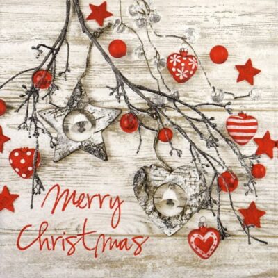 Single Decoupage Napkin - X-Mas Decoration