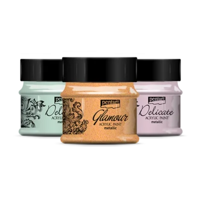Pentart Glamour Metallic Acrylic Paint 50ml