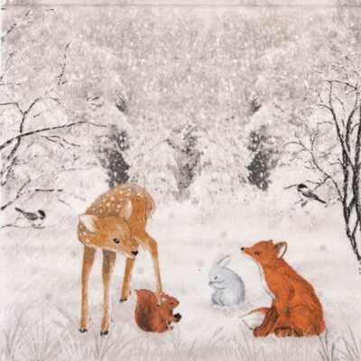 Single Decoupage Napkin - Sweet Forest
