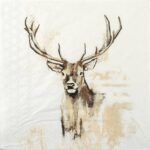 Antlers Deer decoupage napkin