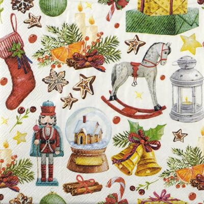 Paper Napkins - Vintage Ornaments (20 pieces)
