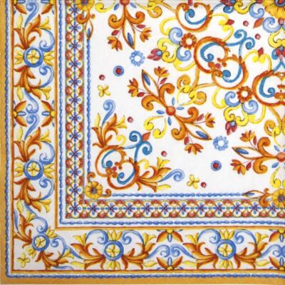 Single Decoupage Napkin - Mediterraneo orange