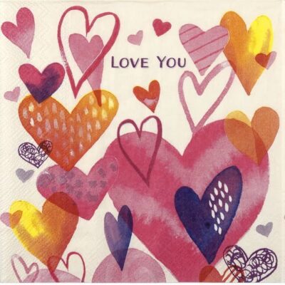 Single Decoupage Napkin - Almost Love