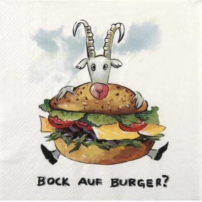 Single Decoupage Napkin - Bock auf Burger