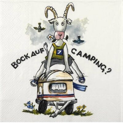 Single Decoupage Napkin - Bock auf Camping