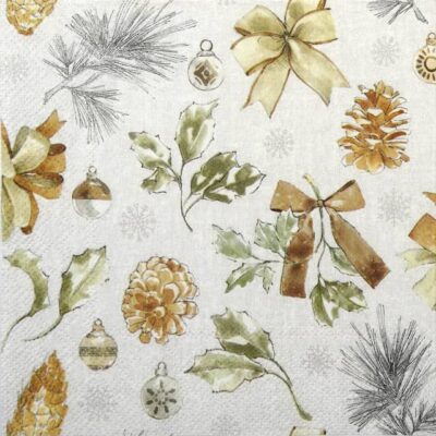Single Decoupage Napkin - Simple Season Allower cream