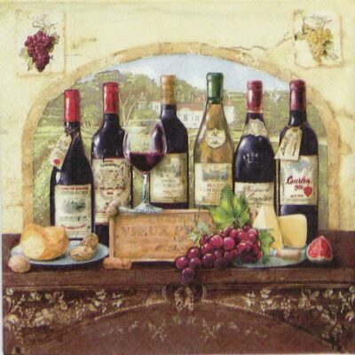 Paper Napkins - Degustation De Vins (20 pieces)