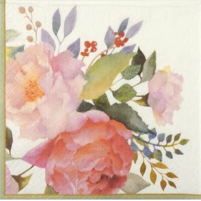 Single Decoupage Napkin - Tender Bouquet