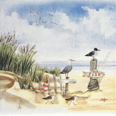 Paper Napkins - Fresh Fish at Coastal Dune (20 pieces)