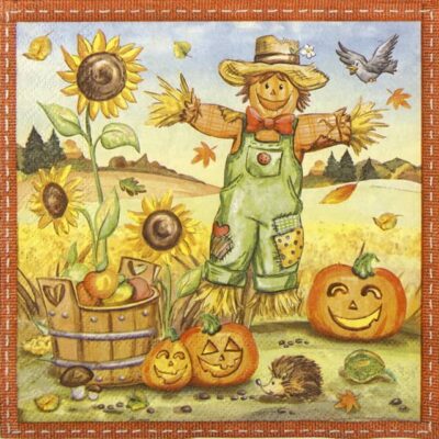 Single Paper Napkin - Scarecrow