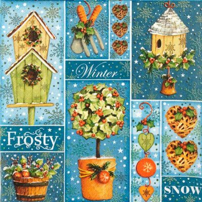 Paper Napkins - Frosty Winter Collage (20 pieces)