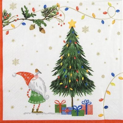 Single Decoupage Napkin - Ready for Christmas