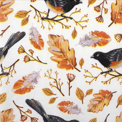 Paper Napkins - Autumn Birds (20 pieces)