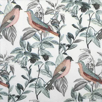 Single Decoupage Napkin - Birds in Love