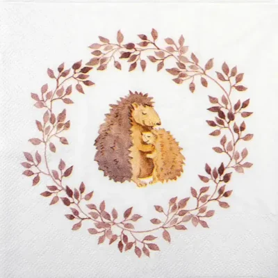 Paper Napkins - Mother Hedgehog (20 pieces)