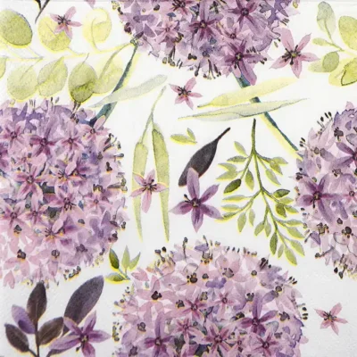 Paper Napkins - Purple Vintage Flower (20 pieces)