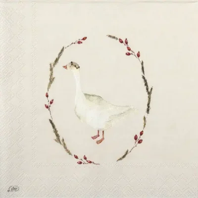 Cocktail Napkins - Little Goose cream (20 pieces)