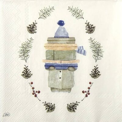 Paper Napkins - Luca cream blue (20 pieces)